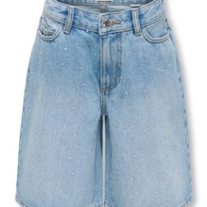 Short di jeans con strass  100% cotone