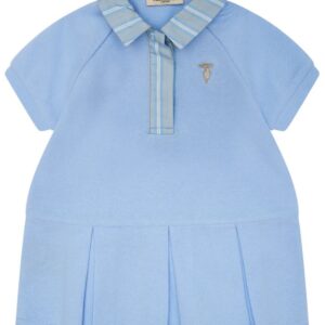 Mini dress azzurro con colletto (6 mesi - 6 anni)100% cotone