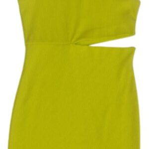 Abito verde a costine (8 anni - 16 anni) 92% cotone 8% elastan