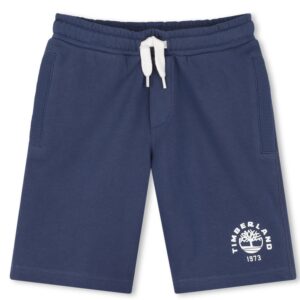 Shorts sportivi blu con logo piccolo (4 anni - 16 anni)100% cotone