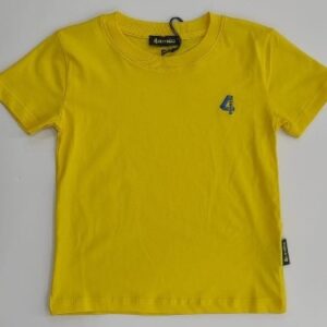 T-shirt gialla con logo picccolo (4 anni - 16 anni) 100% cotone