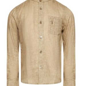 Camicia beige coreana in misto lino (8 anni - 16 anni) 55% lino 45% viscosa