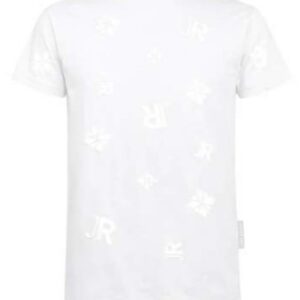 T-shirt bianca logata (2 anni - 16 anni) 100% cotone