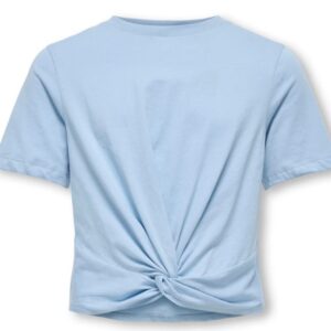 T-shirt azzurra con intreccio 100% cotone