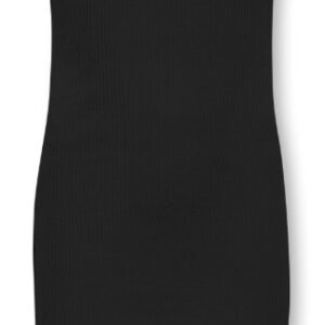 Abito nero in maglia a costine 95% cotone 5% elastan