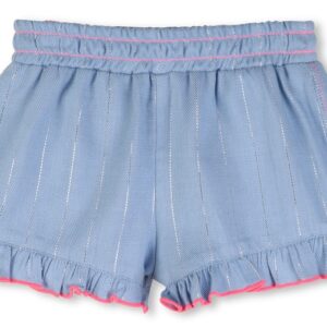 Short di jeans morbido e fili argento (3 mesi - 18 mesi) 56% cotone 43% lyocell 1% fibra metallizzata