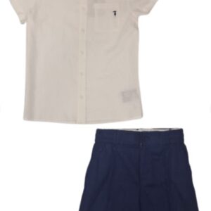 Set camicia e bermuda con logo (8 anni - 16 anni)55% lino 45% rayon