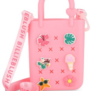 Borsa rosa con patchwork e tracolla