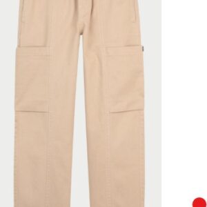 Pantaloni cargo in tela di cotone beige (4 anni - 16 anni)100% cotone
