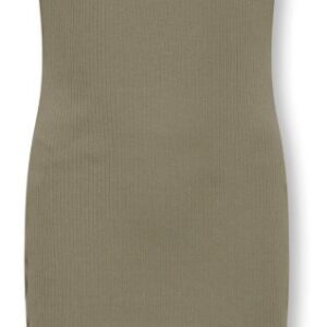 Abito a costina verde 95% cotone 5% elastan