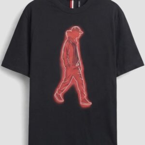 T-SHIRT REGULAR FIT IN JERSEY DI COTONE CON STAMPA WALKING MAN