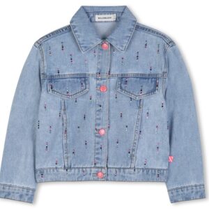 Giacca jeans con pietre colorate (2 anni - 10 anni) 100% cotone