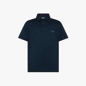 Polo in jersey di cotone blu navy (2 anni - 16 anni) 100% cotone