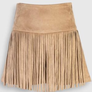 Shorts  colore marrone tortora con frange (7 anni - 18 anni)88% poliestere 12% elestan