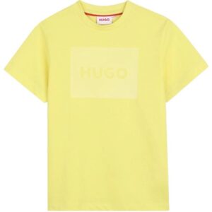 T-shirt gialla con logo frontale (8 anni - 16 anni) 100% cotone
