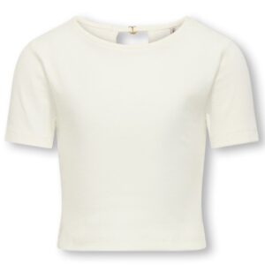 T-shirt panna con dettagli posteriori 95% cotone 5% elastico