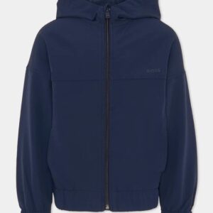 Giubbotto blu zip e cappuccio (4 anni - 16 anni) 92% poliammide 8% elastan