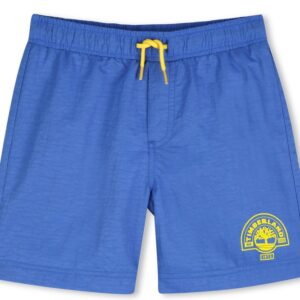 Boxer da mare azzurro con logo laterale (4 anni - 16 anni)100% poliamide