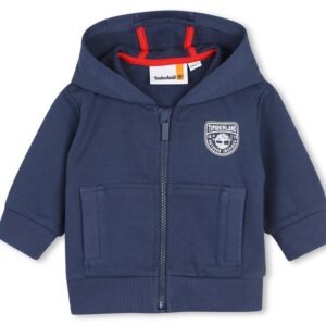 Felpa blu con cappuccio per neonato (6 mesi - 3 anni)80% cotone 20% poliestere