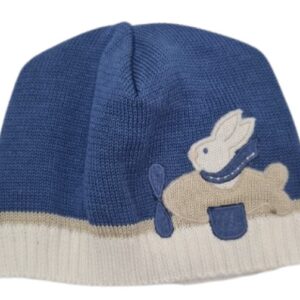 Cappellino bianco /blu con aereo in filo
