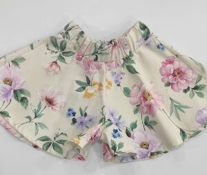Short panna con disegni floreali (3 anni  - 6 anni)100% cotone