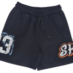 Bermuda jogging nero con numero laterale (8 anni  - 16 anni)