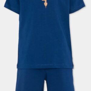 Set t-shirt/bermuda bluette (8 anni - 16 anni)100% cotone