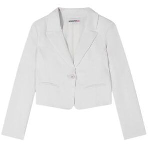 Giacca bianca cropped (8 anni - 16 anni) 95% poliestere 5% elastan