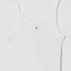 Canotta bianca in maglia (18 mesi - 6 anni) 54% viscosa 46% poliammide