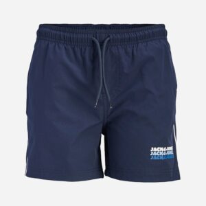Boxer mare blu con logo  100% poliestere