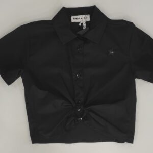 Camicia m/c nera (10 anni - 16 anni)100% cotone