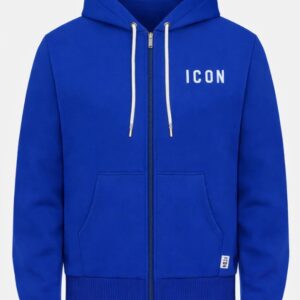 Felpa bluette cappuccio e zip logo laterale (6 anni - 16 anni) 87% cotone 13% poliestere