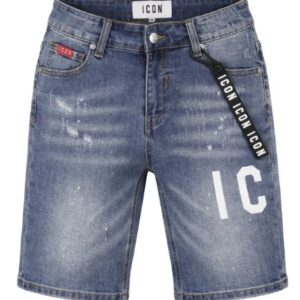 Bermuda jeans con logo (6 anni  - 16 anni) 67% cotone 29% poliestere 1% elastan