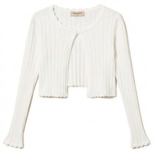 Cardigan in maglia a costine (8 anni - 16 anni) 54% viscosa 46% poliammide
