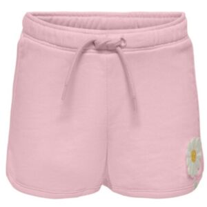 Shorts rosa garzato con elastico in vita 60% cotone 40% poliestere