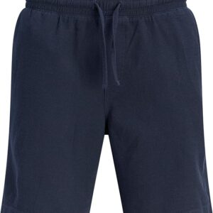 Jogger Shorts blu stropicciato con elastico in vita  100% cotone