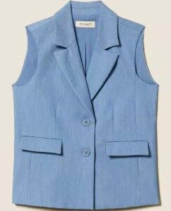 Giacca monopetto smanicata azzurra (8 anni - 16 anni) 74% poliestere 21% viscosa 5% elastan