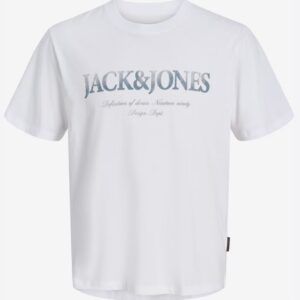 T-Shirt bianca con logo frontale 100% cotone