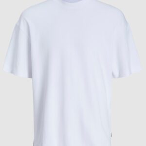 T-Shirt bianca basica in jersey pettinato 100% cotone