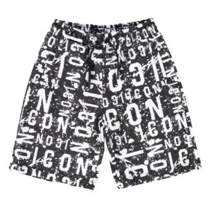 Bermuda nero logato (6 anni - 16 anni) 88% cotone 12% poliestere