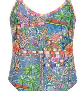 Costume intero denim (4 anni - 16 anni) 82% poliestere 18% elastan