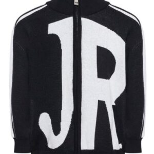 Cardigan in cotone nero big logo (2 anni - 16 anni) 100% cotone