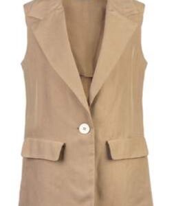 Gilet morbido marrone (7 anni - 18 anni)60% cupro 40% viscosa