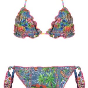 Bikini triangolo con slip nodi (4 anni - 16 anni) 82% poliestere 18% elastan