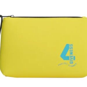 Pochette in neoprene gialla