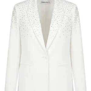Giacca monopetto bianca con strass (8 anni - 16 anni) 95% polistere 5%elastan