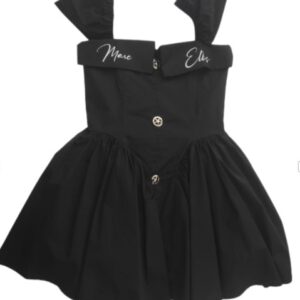 Abito nero in cotone (8 anni - 16 anni)100% cotone