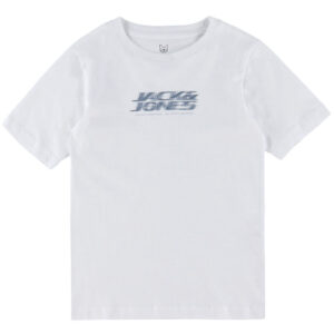 T-Shirt bianca con stampa frontale sfocata 100% cotone