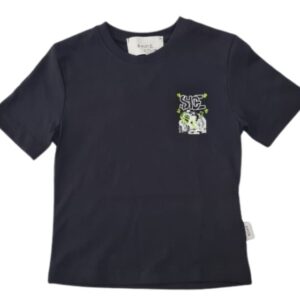 T-shirt nera con logo frontale e dietro (3 anni  - 7 anni)