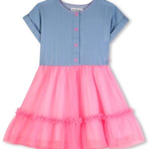 Vestito di jeans con gonna in tulle fucsia (2 anni - 10 anni) 56 % cotone, 43 % lyocell, 1 % fibra metallizzata
